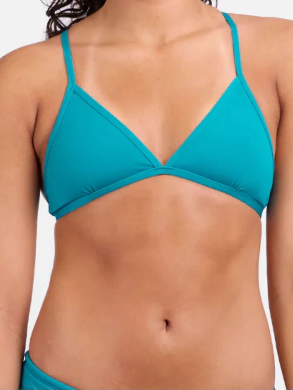 Jolyn Clothing green blue Triangle Bikini Top small